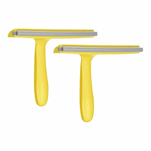 Pet Hair Remover with Plastic Handle Reusable Portable Cat & Dog Hair Remover Easy Clean Carpet Scraper Hair Removal Brush Tool Animal Fur Lint Remover Sofa Clothes Furniture Rugs Bedding (Pack of 2)