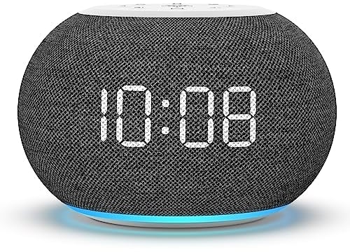 REACHER Auto Dimmbare Radiowecker für das Schlafzimmer - 9-farbiges Nachtlicht, 0-100% Dimmer, 7 Alarm Tones, FM-Radio, Auto-Off-Timer, Digitaler Wecker für den Nachttisch