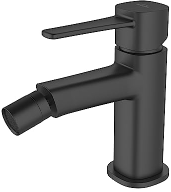 KOLMAN Bidetarmatur Bidetbatterie Schwarz GLAMOUR Wasserhahn Bidetmischer Bidetbatterie