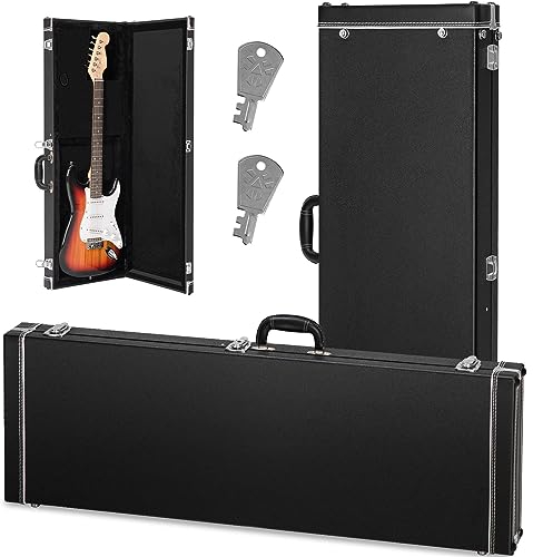CAHAYA Custodia Rigida per Chitarra Elettrica Brosa per Chitarre Elettriche ST Astuccio con Imbottitura Spessa di 25mm con Serratura e 2 Chiavi CY0342