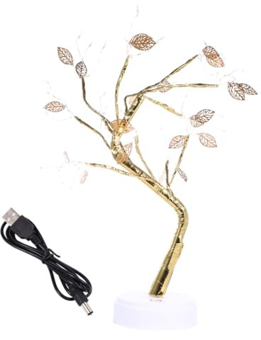 UKCOCO 1stk Baum Lichter Weihnachtsbaum-nachtlicht Baum Nachtlicht Zweigbaum Mit Lichtern Tischlampe Baum Weihnachtsnachtlicht Geführte Birke Bonsai-baum Licht Led Bonsai Baum Kupferkabel