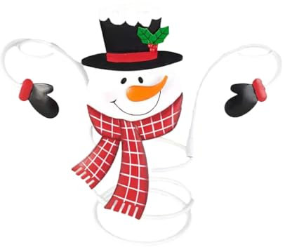 yuwqqoajv Christmas Wine Bottle And Glass Holders Easy To Clean And Durable Christmas Theme Wine Bottle And Glass Holder Metal, snowman