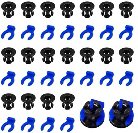 Iffitya Bowdenrohr-Kupplungs-Set, 40 Stück, 1,75 Bowdenrohr-Kupplung, Spannzange, Clip, Bowdenzange und Clip-Set für 3D-Drucker-Zubehör, Bowden-Kupplungs-Clip, feste 4-mm-Rohr-Filamentdrucker-Teile