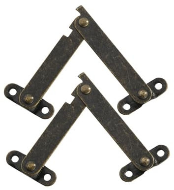 JISADER 2 Stücke Deckel Heben Bleiben Scharnier Deckel Klappe Halten Bleiben Unterstützung Schrank Heben Strebe für Holz Kisten, 114 x 31 mm