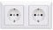 Jung SCHUKO Set Alpinweiß Serie AS AS582WW Rahmen 2-fach + 2x A1520WW SCHUKO® Steckdose