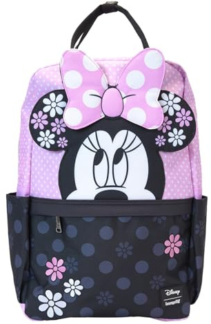 Loungefly Disney Minnie Floral Rock The Dots Rucksack aus Nylon in voller Größe