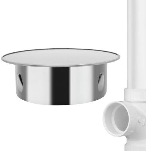 GYSRXS Cubierta interior de chimenea de 150 mm, cubierta de acero inoxidable para tubo de horno, tapa ciega, revestimiento de pared, tapa para tubos de horno, tubo de chimenea (plata)