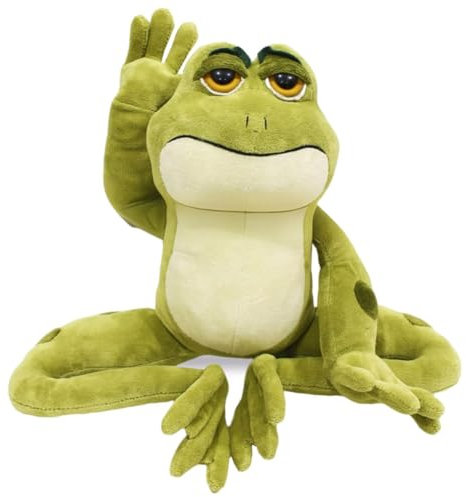 SYTTNUM Frosch Kuscheltier Kinder, Sitzender Plüschfrosch Dekoration, Langen Beinen Kuscheln Frosch Stofftier Gifts Für Kinder Girlfriend(Grün 22 cm)