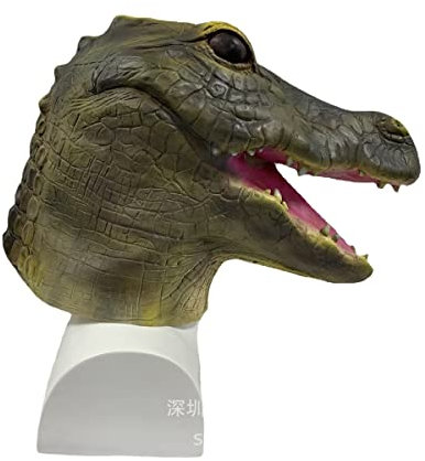 MYDVDHDV Monster Crocodile Headgear Halloween Horror Animal Mask Men's Prom Cos Bar Party Props