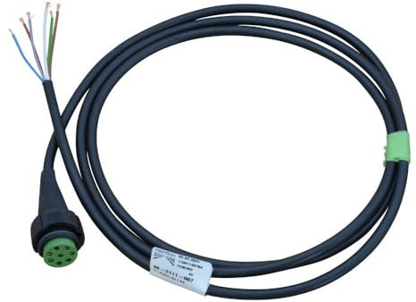 Aspöck - Open End - Kabel 2m - 8polig - Bajonett Anschluss - Grün