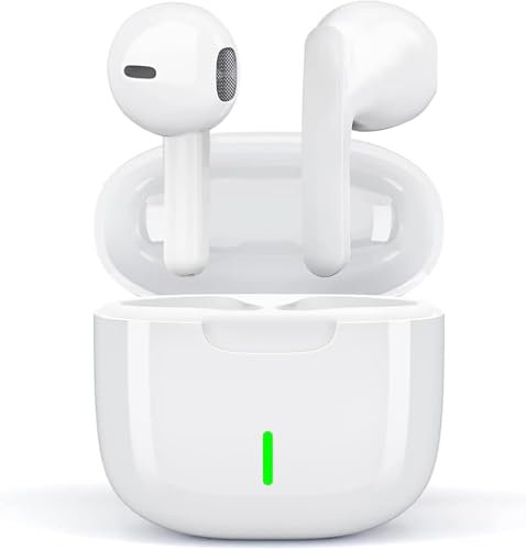 Cuffie Bluetooth, Auricolari Bluetooth 5.3 Wireless Cuffiette con Cancellazione Rumore Mic, 46 Ore Stereo Cuffie in Ear, IP7 Impermeabili Touch Control Senza Fili Auricolare for iPhone Android Galaxy