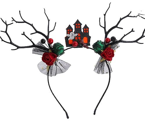 Gramigg Haarreif für Erwachsene, Teenager, Weihnachts-Stirnband, Ast, Geweih, Haarreif, Halloween, Party, Abschlussball, Party, Cosplay, Requisiten