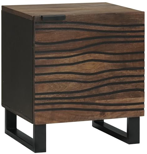 vidaXL Nachtschrank 40x33.5x46 cm Nussbaum massiv