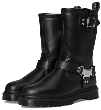 Dr. Martens Unisex-Erwachsene Anistone Hi Motorradstiefel, Schwarz, 13 Women/12 Men