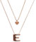 Bronzallure Collana Donna Graduata placcata Oro 18k – Collana Doppio Filo con Iniziale E e Cuore – Gioielli Made in Italy – Idea Regalo Compleanni, Anniversari, Festa Donna, Festa Mamma