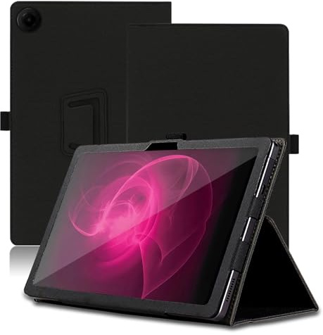 Hülle für T-Mobile Revvl Tab 2 10.1 Zoll, T-Mobile Revvl Tab 2 2025 Tablet Schutzhülle, Klappständer Schutzhülle mit Stifthalter und Handschlaufe, Umfassender Schutz. (Schwarz)