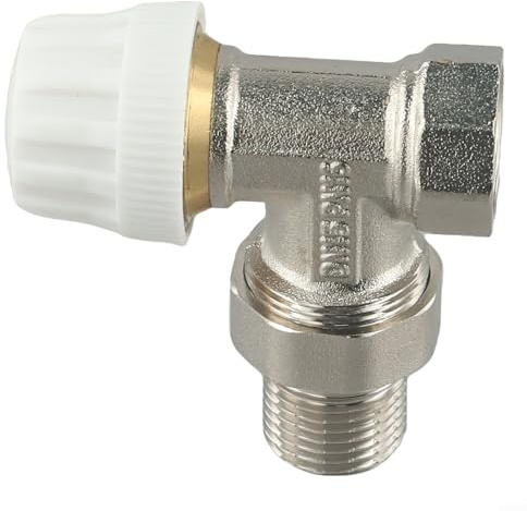 Honseadek Heizkörperventilkörper DN15 DN20 Messing Winkel Thermostat-Regulierventil ohne Kopf M30x1,5 Gewinde selbstregulierend vertikal installieren bis 85°(DN15)