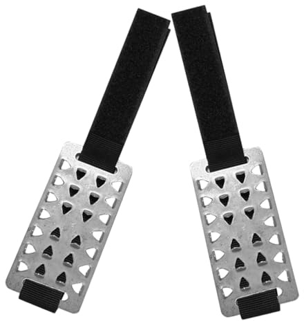 Schuhkrallen Eisspikes 26 Zähne aus Edelstahl Schwarz | Faltbar, für Wandern und Eisfischen, für Damen und Herren, Sicherer Halt Glatten Flächen