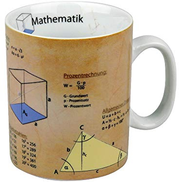 Könitz GmbH Becher Tasse Mathematik Mathe Kaffeetasse Mann Geschenk Abitur Geburtstag Teebecher 400ml Zylindrisch Modern Porzellan Rundbecher Tasse Becher