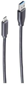 Shiverpeaks USB Kabel 3.0, Typ 3.1 C-Stecker auf Typ 3.0 A-Stecker, 1,8m, Datenkabel, Ladekabel, 5000 Mbit/s
