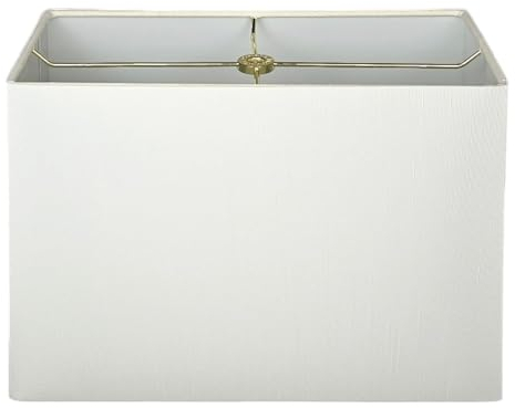 Royal Designs Lampenschirm, rechteckig, harte Rückseite, Weiß, 17,8 x 35,6 x 22,9 x 40,6 x 28,1 cm