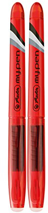 Herlitz 50002856 Radierbarer Tintenroller, my pen, 2 Stück, rot