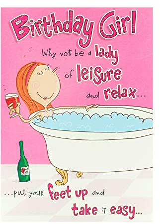 UK Greetings Funny Birthday Card for Her/Female/Friend with Envelope - Humourous Design, by UK Greetings