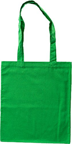 Nashville print factory Baumwollbeutel auch mit Druck | Logo | Werbung | Tragetasche Tasche Beutel Stoffbeutel Baumwolltasche (lange Henkel - 1 Beutel, Hellgrün - unbedruckt)