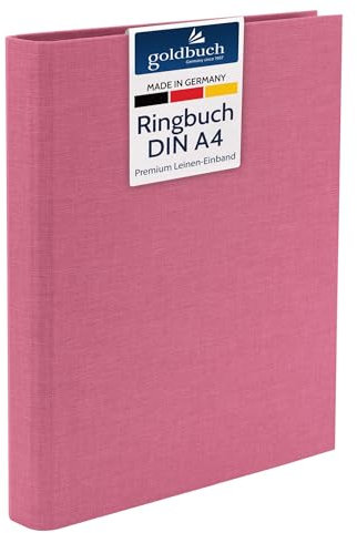goldbuch 37508 Foto Ringbuch, Bella Vista, Foto Album 26 x 32 cm, Fotobuch Ordner aus Leinen, Fotoordner zum Selbstgestalten und Befüllen, Format DIN A4, ideal für Reise & Urlaub, Fuchsia