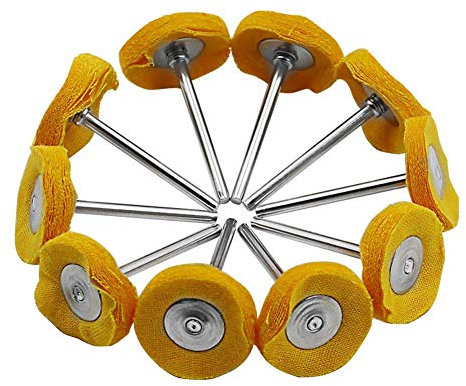 Vektenxi 10PCS Polishing Buffing Wheel Set Cloth Little Buff Wheel for Rotary Drill Tool Dremel Polish Buffer Kit Durable and Practical