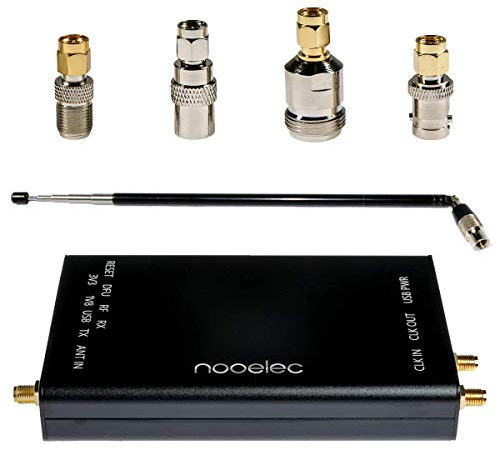 Nooelec HackRF Complete Bundle - Genuine HackRF One Software Defined Radio (SDR) with 0.5PPM TCXO in a Custom Black Aluminum Enclosure. ANT500 & SMA Antenna Adapter Bundle Included