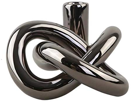 Cooee Design - Kerzenständer, Kerzenhalter - Dark Silver - Keramik - 14 x 10 cm