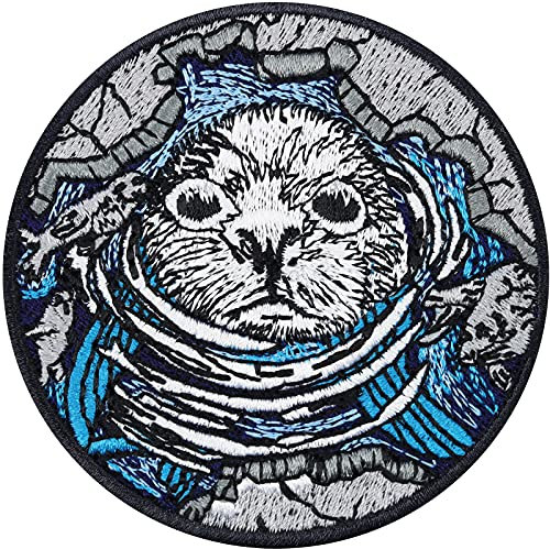 SEEHUND im Wasser Aufnäher ROBBEN im Eiswasser | Save the ocean Aufbügler Kunstwerk Preserve & Protect Umweltschutz Klimaschutz Naturfreunde Aufkleber Bügelbild/Applikation | 70x70mm