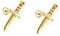 16g Knife Tiny Cartilage Tragus Barbell Stud Earrings for Women Men Girls Stainless Steel Personalized Punk Dagger Sword Hypoallergenic Piercing Screw Back Fashion Jewelry Gifts Birthday (Gold)