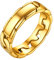 FOCALOOK Damen Partnerring 18k vergoldet Ehering Verlobungsring 4mm breit Trauring Antragsring Panzerkette Design Hochzeit Verlobung Modeschmuck für Frauen Größe 54 (17.2)