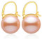 Huge Tomato Perlenohrringe, Ohrhänger mit Perlen, 14mm große Perlenohrringe mit Sterlingsilber, 14K Gold überzogener Verschluss, elegantes Geschenk für Frauen