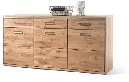 expendio Sideboard ESMA 1 Eiche Bianco teilmassiv 184x89x45 cm Anrichte Schrank Wohnmöbel Wohnzimmer Esszimmer