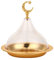 iplusmile Ramadan Tablett - Mond Ramadan Tablett - Eid Mubarak Kuchenständer Mit Acryl-Kuppeldeckel Ramadan Deko Eid Party