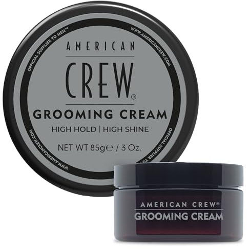 American Crew Men's Grooming Cream, Like Hair Gel with High Hold & High Shine, 3 oz