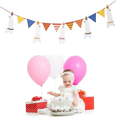 CIYODO Geburtstagsparty-Zubehör Geburtstagsbanner Lama-Geburtstagsparty-zubehör Lama-Banner Baby Karikatur Banner