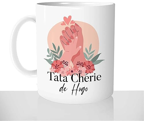 Mug Tata Chérie Personnalisable - Tasse Cadeau Tantes - Idées Cadeaux Original Personnalisé - Tatie Bébé Naissance Prénom