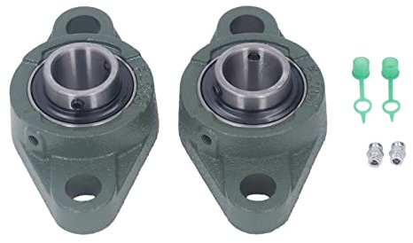 Tissting 2 Stück Flanschlager 25mm ID Gehäuselager Stehlager Rhombische UCFL205 16 Selbstausrichtend Horizontale Gusseisen Kugellager Lagerblock für 3D Drucker