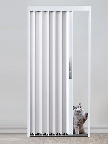 Schiebetür Falttür falttüren innentüren Abschließbare Akkordeon-Schiebetür Groß 60 70 80 100 120 130 150 180 200 CM, Raumteiler Klapptür Aus Aluminium Für Badezimmer, Schlafzimmer Und Flur ( Color : W