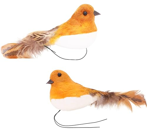 Toyland® Weihnachtsbaum-Dekoration, Rotkehlchen, 2–4 cm, 40 mm, festliche Kuchendekoration