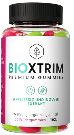 BIOXTRIM Keto Fruchtgummies - 1 x 60 - Bioxtrim-Fruchtgummis mit Apfelgeschmack & Ingwer - Alternative zu Keto-Gummies- das ORGINAL