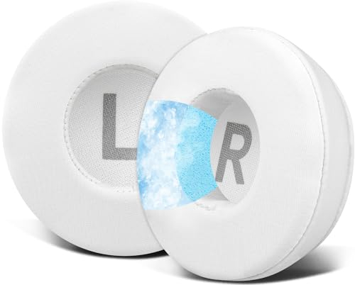 SOULWIT Earpads Replacement for Sony WH-CH500/CH510/CH520,MDR-ZX100/ZX110/ZX110NC/ZX220/XB200/ZX300/ZX330BT,MDR-V100/V150/V200/V250/V300/V400, Ear Pads Cushions for DR-BT101(70mm CG White)