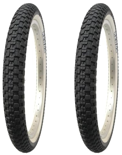 Kenda 2 Stück 20 Zoll Reifen 20x2.125 Zoll 54-406 mit Weisswand, mit Schläucheauswahl (Keine Schläuche)
