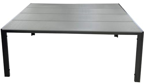 Kynast Gartentisch Aluminium 150 x 90 cm Nonwood anthrazit/hellgrau