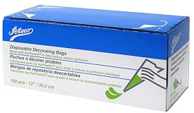 Ateco 4412 NuPlastiQ Einweg Kuchendekorationsbeutel aus Kunststoff Kuchendekoration & Spritzbeutel, Transparent