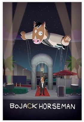 FISH DRAGATE Bojack Horseman 1 Leinwand-Poster, Schlafzimmer-Dekor, Sportlandschaft, Büro, Raumdekoration, Geschenk, ungerahmt, 30 x 45 cm